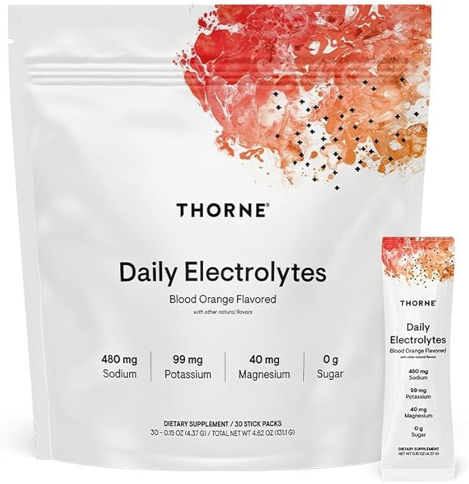 THORNE - Daily Electrolytes - Zero Sugar & Low-Calorie Electrolyte Drink Mix - Naturally Flavored &