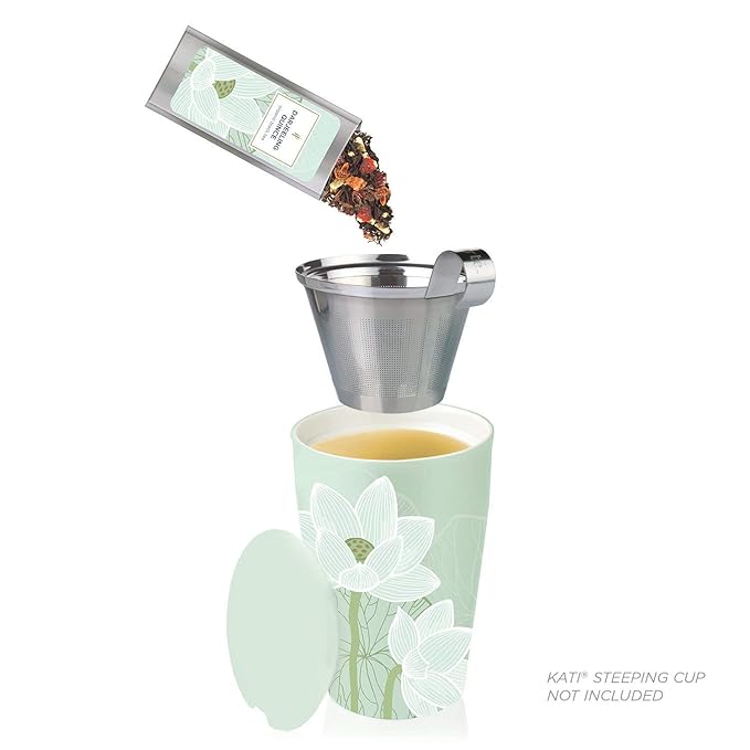 Tea Forte Lotus Single Steeps Loose Leaf Premium Tea Gift Set Sampler, 15 Count 3 of Each Assorted