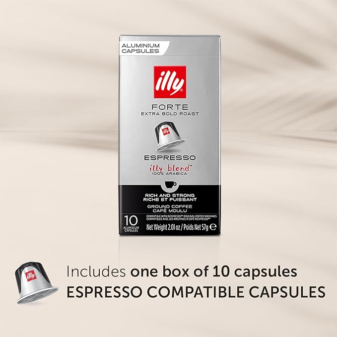 Illy Espresso Compatible Capsules - Single-Serve Coffee Capsules & Pods - Forte Extra Bold Roast