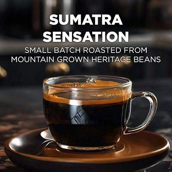 Maud's Sumatra Coffee Pods, 100 ct, Dark Roast Coffee in Recyclable Single Serve Pods – 100%