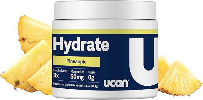 UCAN Hydrate Electrolyte Drink Mix (Pineapple, 30 Servings) Sugar-Free, Keto-Friendly, Vegan