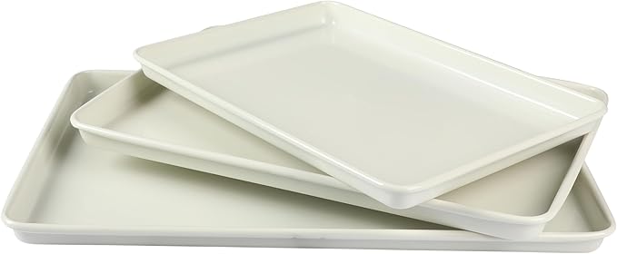 Martha Stewart Gallen 3-Piece Cookie Sheet Set ??13", 15", 17" Baking Pans, Ceramic Nonstick