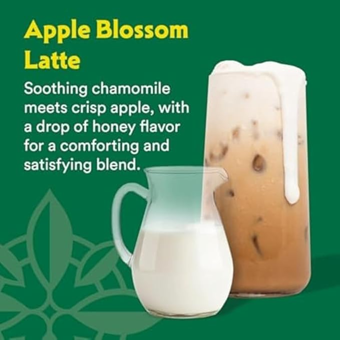 STASH Apple Blossom Latte Concentrate - Barista Style Caffeinated Latte Tea Beverage - Crafted in
