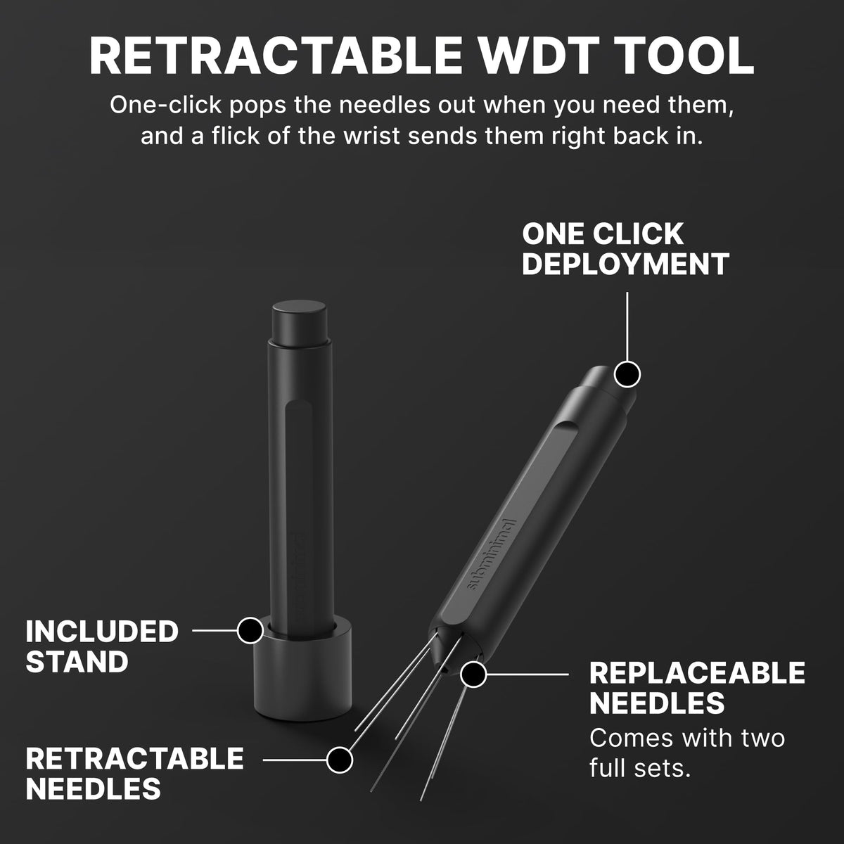 Subminimal Flick WDT Espresso Distribution Tool - Retractable Needle Tamper