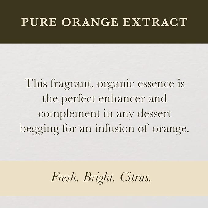 Cook's Pure Orange Extract From Florida Oranges | For Ice Cream, Cakes, Breads, Cookies and Drinks