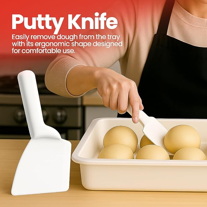 DoughMate® Artisan Kit – 2 Pizza Dough Proofing Trays, 1 Lid, and Dough Scraper – Food Contact