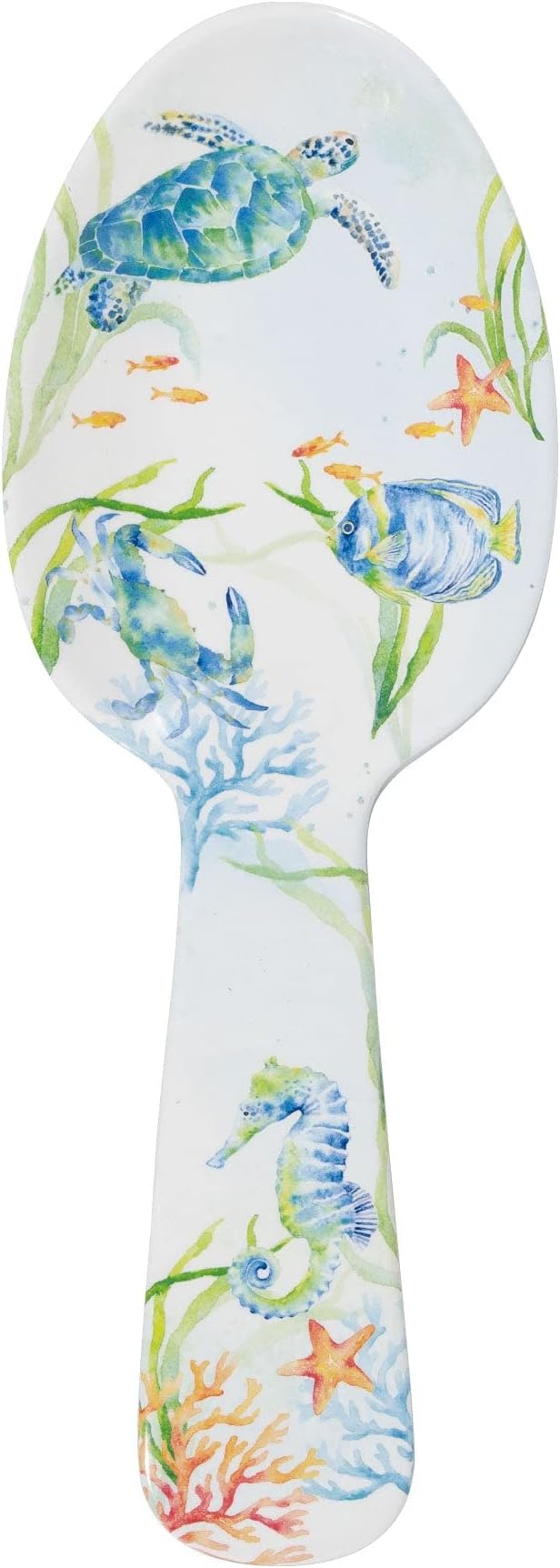 UPware Sea Life Serenade Melamine Salad Servers, Serving Utensil Set, Includes Serving Fork and