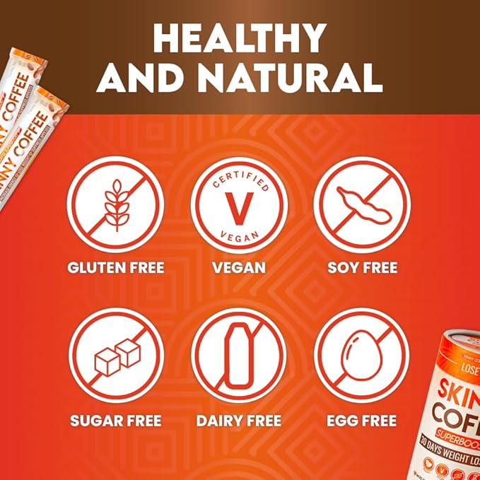 Skinny Coffee Super Boost Weight Loss Coffee, Belly Fat Burner for Women & Men, Sugar-Free, Keto