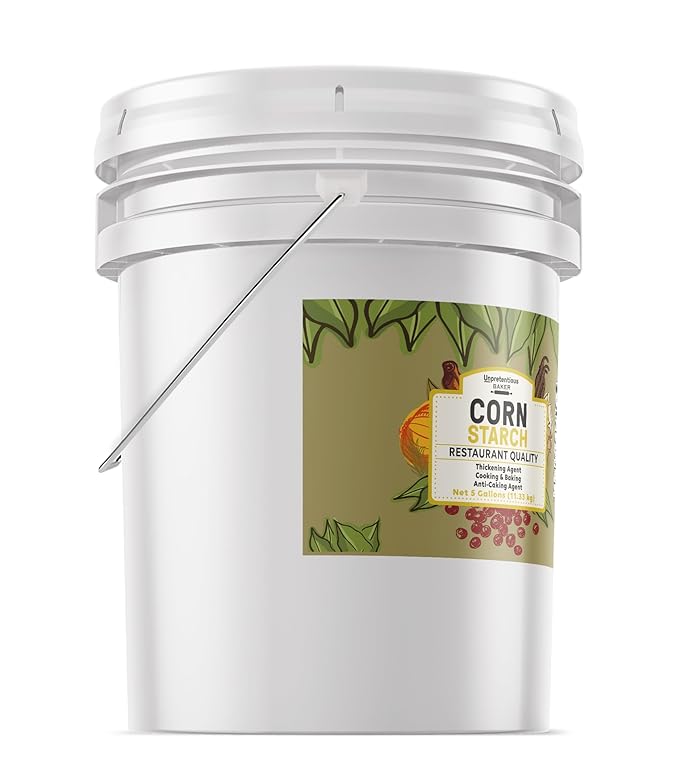 Corn Starch By Unpretentious Baker, Resealable 5-Gallon Bucket, Thickening Agent, For Bulk Baking &
