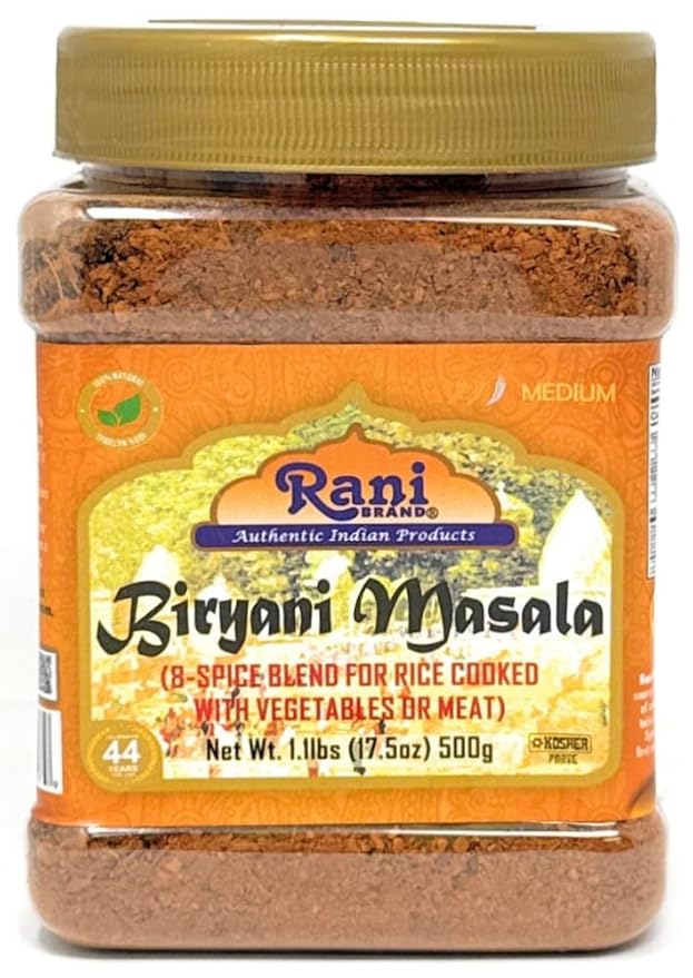 Rani Biryani Masala Curry (7-Spice Blend for Indian Rice Dishes, Pullao/Pilau) 17.5oz (1.1lb) 500g