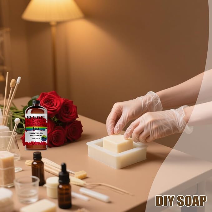Rose Essential Oil, Rose Oil 16 Fl Oz 480ML for Diffuser Humidifier Yoga Cleaning DIY Candle Soap