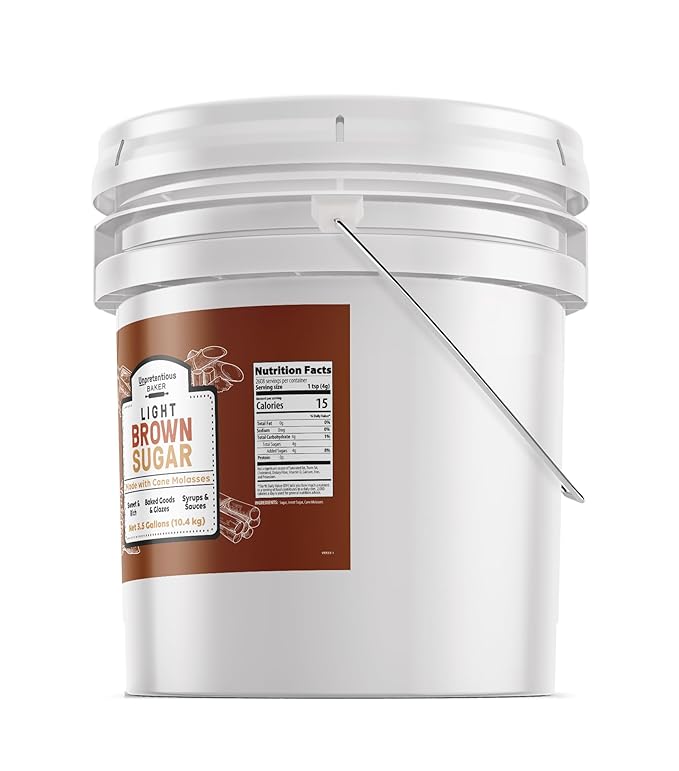Unpretentious Light Brown Sugar, 3.5 Gallons, Made With Cane Molasses, Perfect For Desserts, Meat &