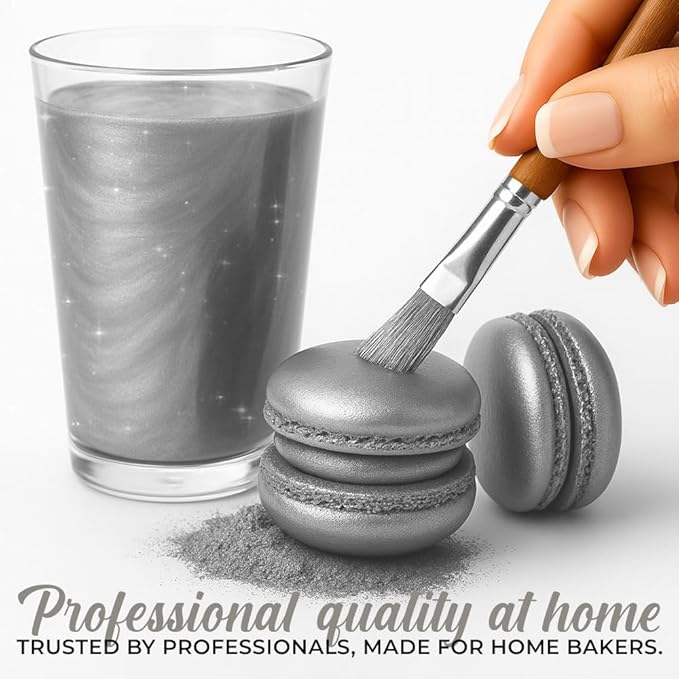 Bulk (20g) Silver Luster Dust Edible Glitter for Cocktails | Premium Edible Silver Luster Dust for