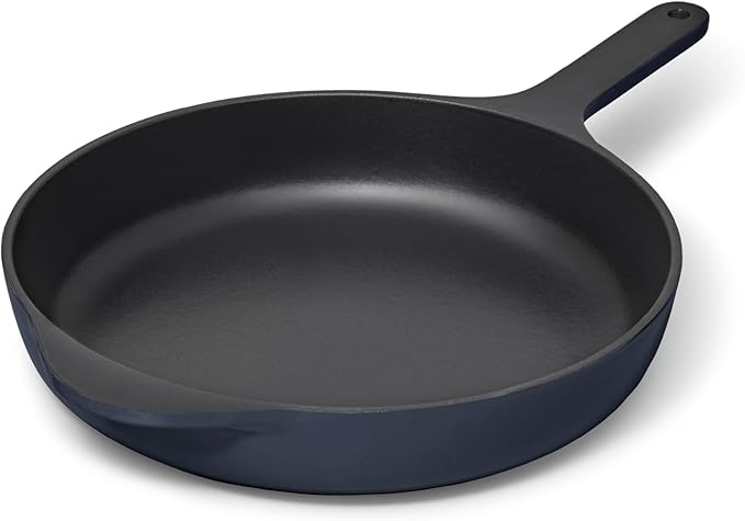 Caraway Cast Iron Skillet - 10.5” Enameled Cast Iron Pan With 3 Layer Enamel Coating - No Seasoning