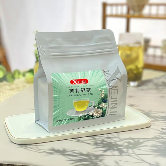 XIEJINJI Jasmine Tea Loose Leaf, 7.1 oz(200g), 100% Pure Natural Jasmine Flower, Traditional