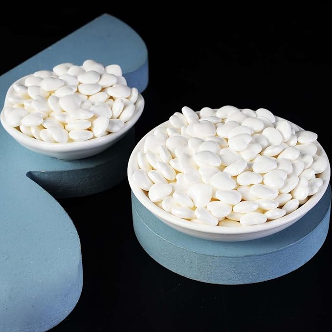 Kasvan White Heart Shapes Sprinkles - Edible Candy Pearls 130g/4.58 Oz, Mix Size, Baking Cake
