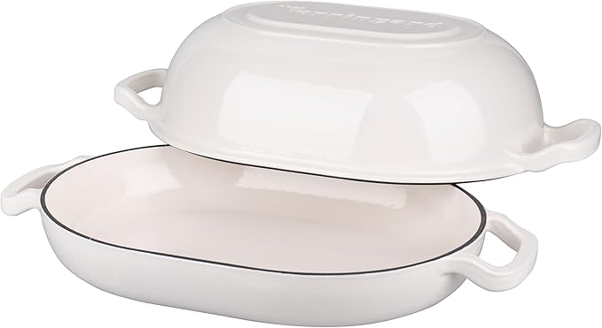 Enameled Cast Iron Sourdough Bread Oven, Dutch Oven, Loaf Cast Iron Bread Pan for Homemade Bread