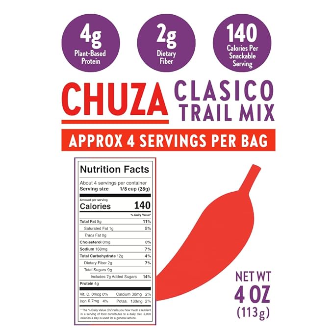 CHUZA Clasico Trail Mix ??Semi Spicy Sweet Snack with 100% Mexican Spices ??Dried Cranberries