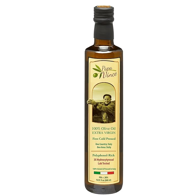 Papa Vince Olive Oil Extra Virgin - First Cold Press Family Harvest 2024/25, Polyphenol Rich
