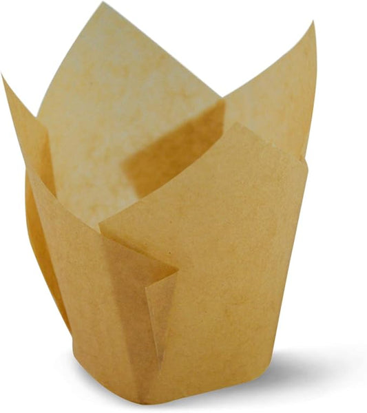 Unbleached Tulip Baking Cups Cupcake Liners Muffin Liners Greaseproof Paper 200