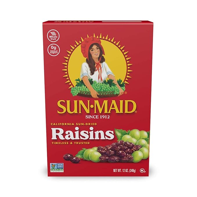 Sun-Maid California Sun-Dried Raisins - (12 Pack) 12 oz Sharing-Size Box - Dried Fruit Snack for