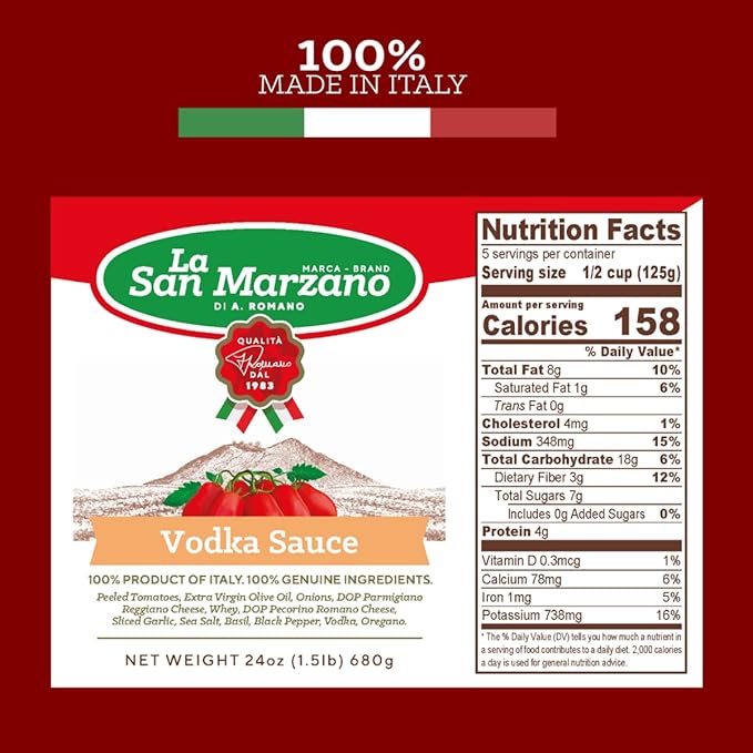 La San Marzano Variety Pack, Vodka, Four Cheese, Roasted Garlic Sauce, 24 oz, Pasta Sauce Made in