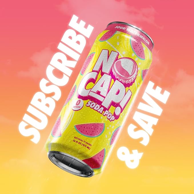 No Cap! Healthy Soda Drinks For Kids, Teenagers & Adults, Zero Sugar, Zero Calorie, Caffeine Free