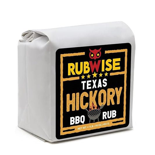 RubWise Texas Style BBQ Hickory Rub (1lb) No MSG | Meat Seasoning Spice & Dry Rub for Smoking and