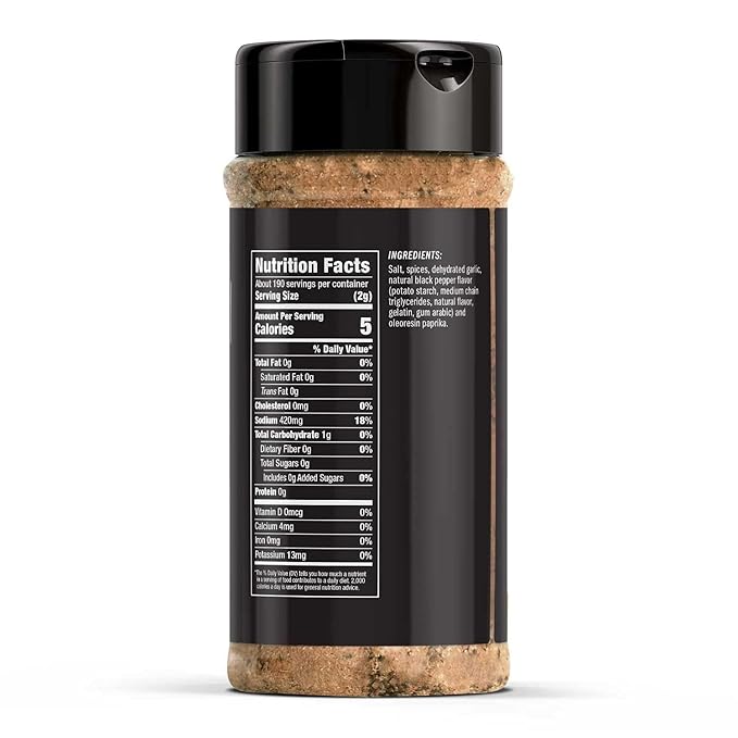 Kosmos Q The Best Classic Steak Seasoning Rub, Garlic Pepper & Paprika BBQ Meat Dry Rub for Prime