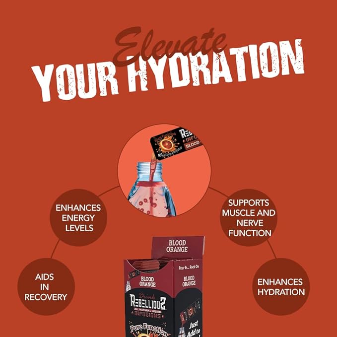 Rebellious Blood Orange Organic Drink Mix ??Organic Zero Calorie Energy Drink Mix | Monk Fruit &