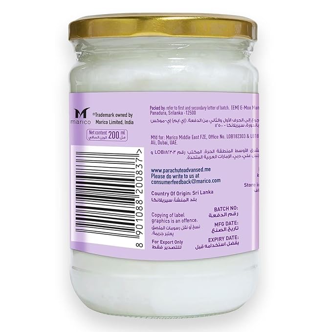 Parachute Advansed SkinPure 100% Organic Extra Virgin Coconut Oil with Vitamin E & F |Face & Body