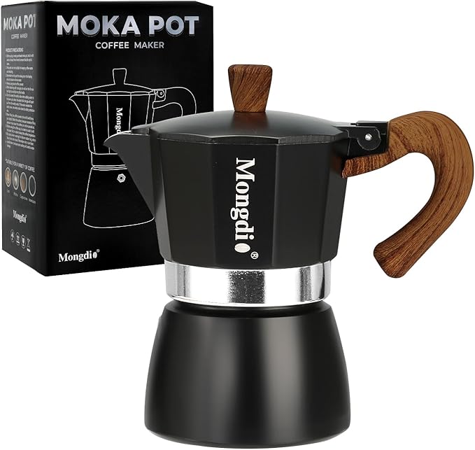 Mongdio Stovetop Espresso Maker Moka Pot, Cuban Coffee Maker Stove top coffee maker Moka Italian