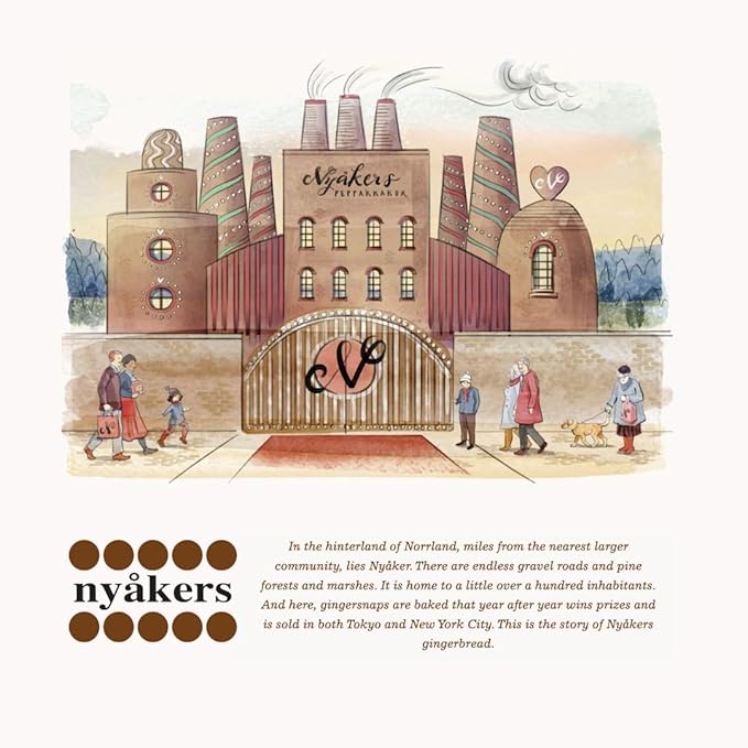 Nyakers Swedish Original Ginger Snaps Cookies 26.4 Oz. Gingersnaps in Botanical Mail Safe Tin