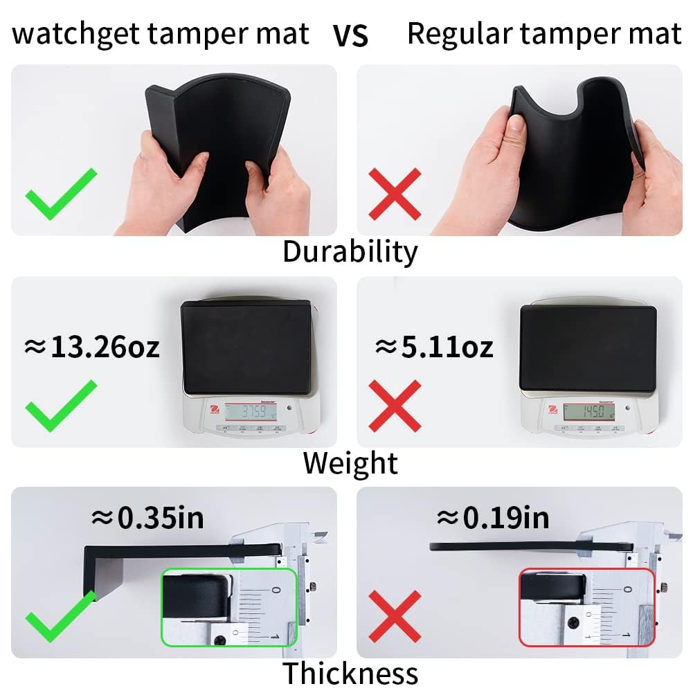 watchget Espresso Tamping Mat,Silicone Portafilter Pad for Counter
