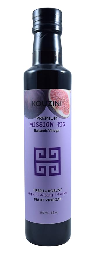 Kouzini Ultra Premium Mission Fig Fruit Balsamic Vinegar, Aged Balsamic Vinegars from Modena