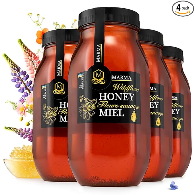 HONIGMA® Marma Wildflower Honey | Authentic Raw Honey from Ukraine | 100% Pure & Unpasteurized |
