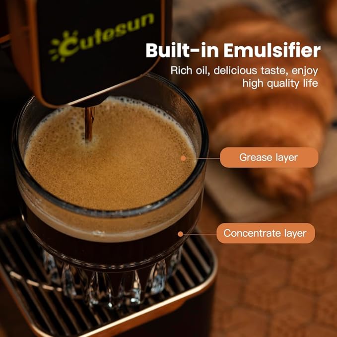 Mini Espresso Coffee Machine for Capsules Compatible with Nespresso OriginalL Machine, Espresso