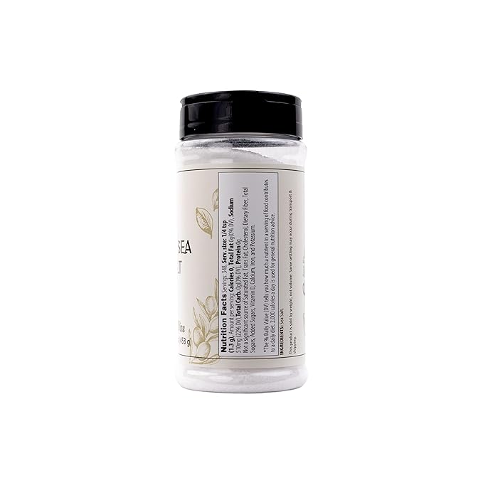 Olive & Vine Fine Sea Salt, Subtle Salinity, Seasoning for Grilled Vegetables, Roasted Meats, Fresh