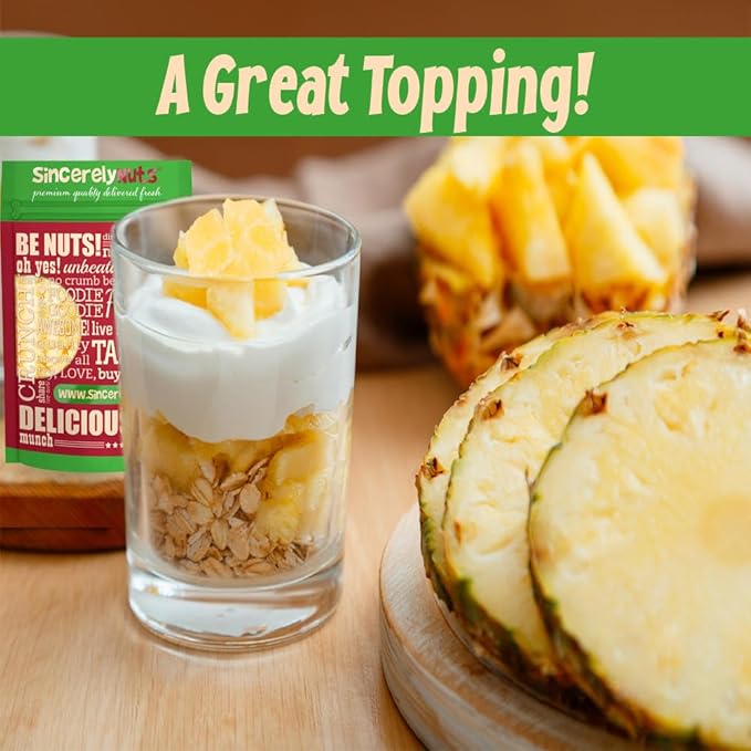 Sincerely Nuts Diced Pineapple (3 LB)-The Perfect Healthy Snack - Vegan, Gluten-Free and Kosher