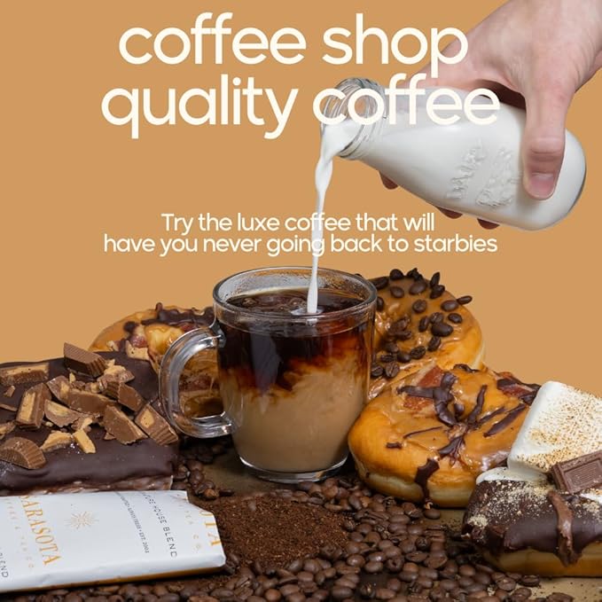 Sarasota Coffee Ground Packets | Gourmet Flavored Medium Roast Bulk Coffee Packs | Salted Caramel |