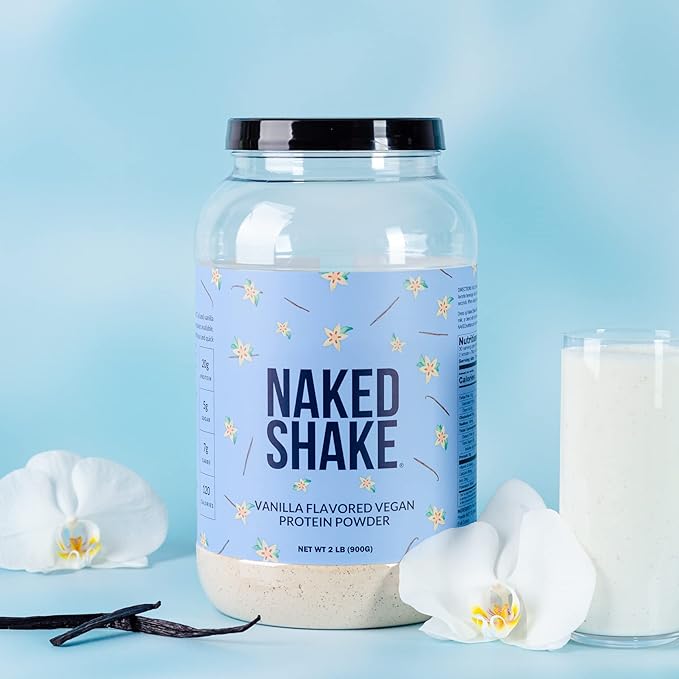 NAKED Shake - Vanilla Protein Powder - Plant Based Protein Shake with Mct Oil, Gluten-Free