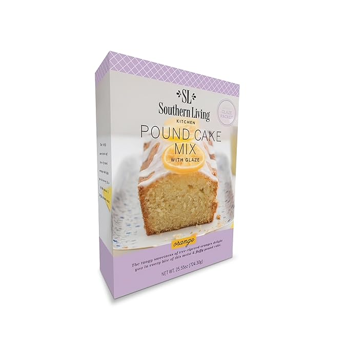 Southern Living Orange Pound Cake Mix, Gourmet, Moist, Buttery & Sweet Flavor with Easy Glaze