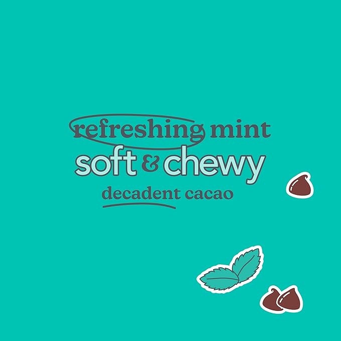 Love + Chew, Mint Cacao Brownie Minis - 18 Count - Tasty Gluten Free Cookies - Vegan - Healthy