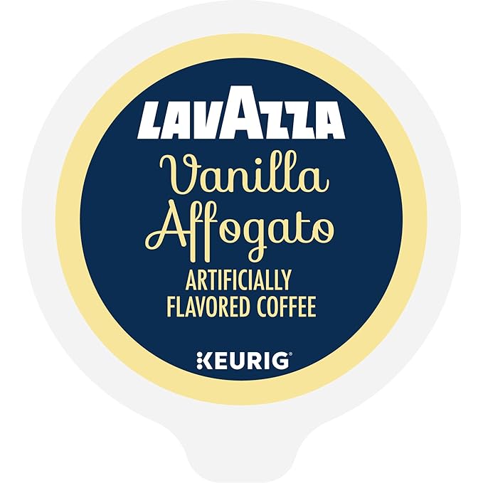 Lavazza Vanilla Affogato Coffee, Single Serve Keurig K-Cup Pods, Flavored Coffee, 88-Count Box (4