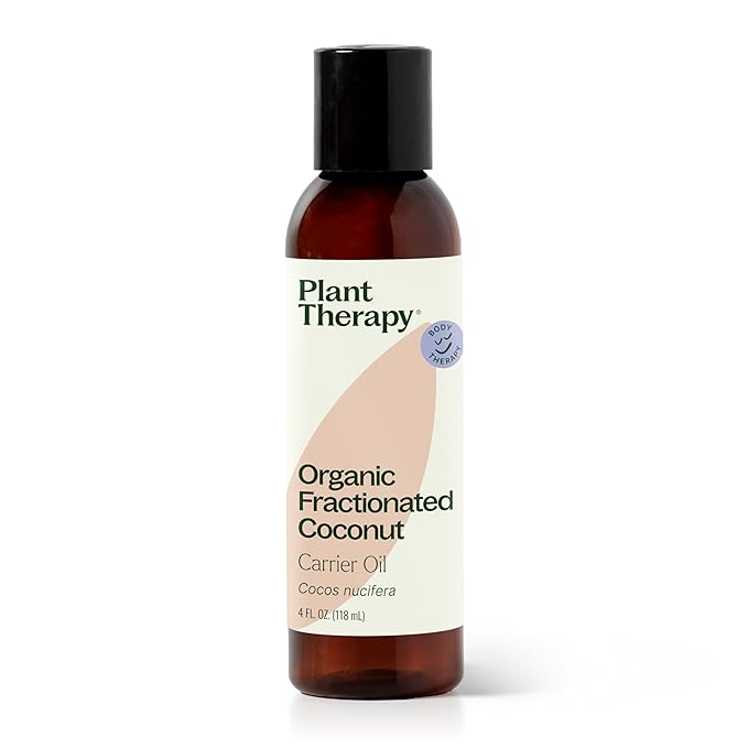 Plant Therapy Organic Fractionated Coconut Oil for Skin, Hair, Body 100% Pure, USDA Certified