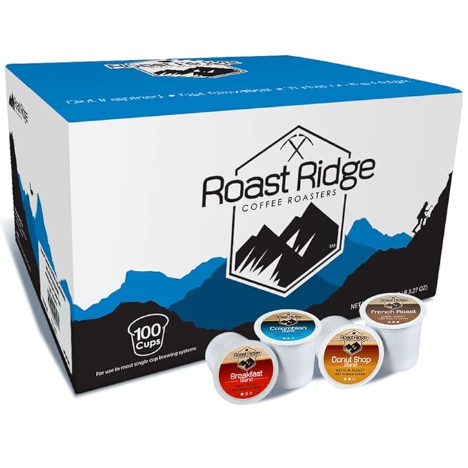 Roast Ridge Single Serve Coffee Pods for Keurig K-Cup Brewers, Variety Pack, Light Roast, Medium