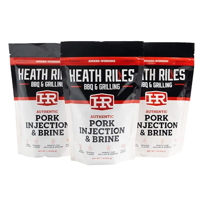 Pork Injection & Brine, Heath Riles Meat Injector, Award Winning Pork Injector & Brine, Made in the