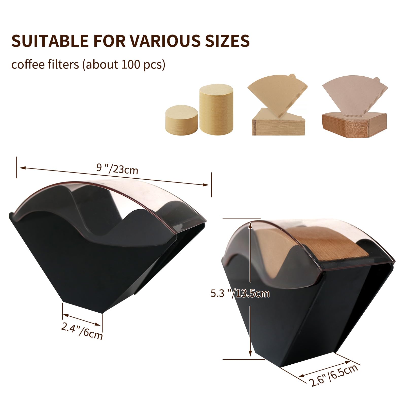 PADELE Coffee Filter Holder, Black