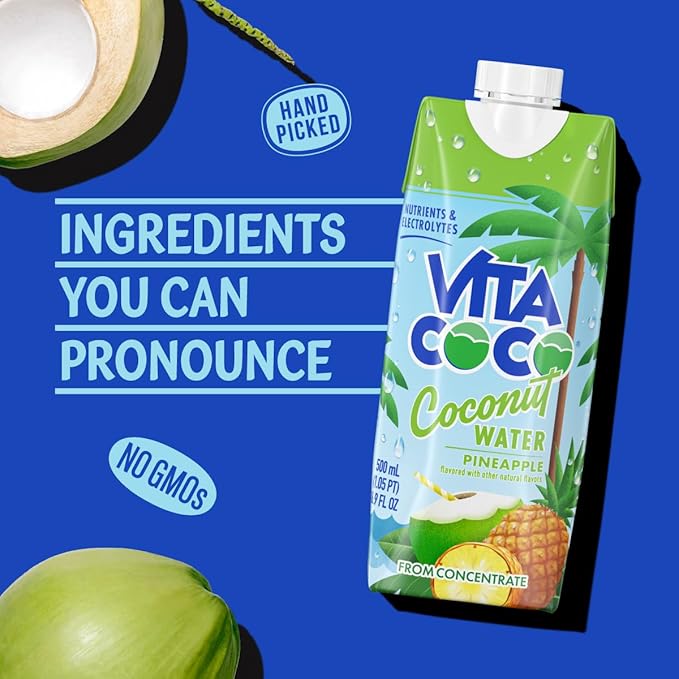 Vita Coco Coconut Water Naturally Hydrating Electrolyte Drink Smart Alternative to Coffee Soda and