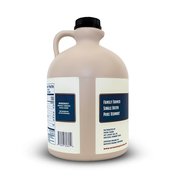 Vermont Maple Syrup - 64 oz Grade A, Amber Rich Organic Maple Syrup - 100% Pure and Authentic Maple